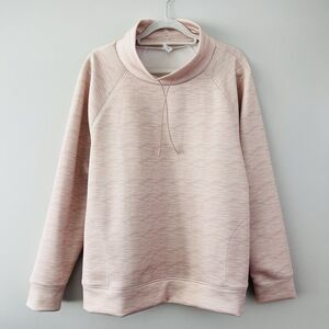 Livi Lane Bryant Light Pink Active Cowl Neck Pullover Sweatshirt Cozy Plus 18/20